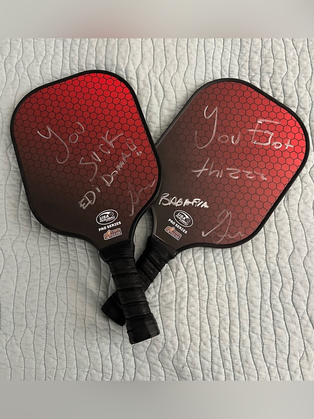 Two Red/Black Pickleball Paddle - Pair